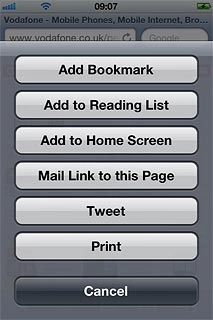 Press Add to Home Screen.Edit the name of the bookmark, if required.