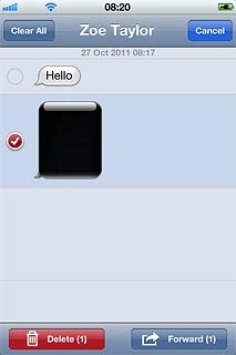 Press Forward.Key in the first letters of the required contact.Matching contacts are displayed.