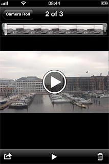 If you've selected a video clip:Press the playback icon.