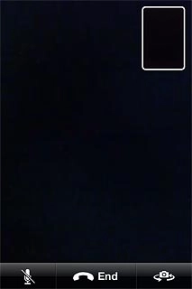Press the camera icon.Depending on the current setting the front or back camera is turned on.