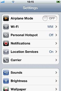 Press Personal Hotspot.