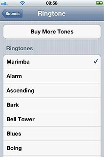 Press the different ring tones to listen to them.