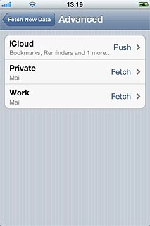 Press the required email account.