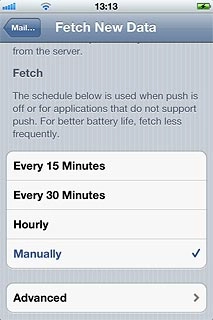 Press Mail... to save the settings.