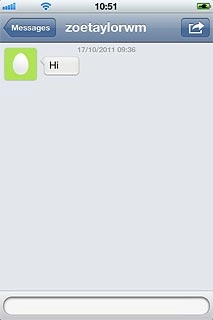 Press Messages to return to the list of messages.