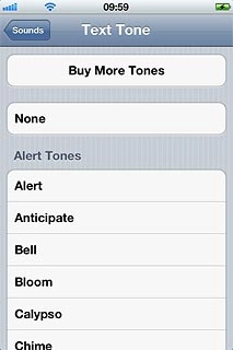 Press the different message tones to listen to them.