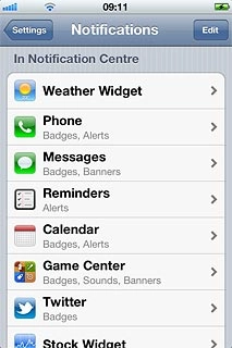 Press the required menu item.