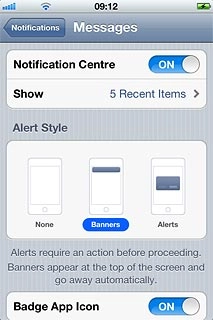 To select number of notifications:Press Show.