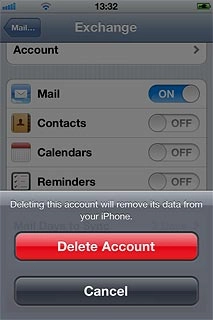 Press Delete Account to confirm.