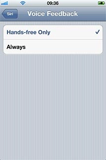 Press Hands-free Only or Always.