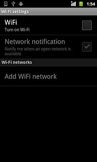 Press WiFi to turn on Wi-Fi.
