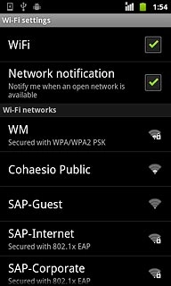 When the box next to the menu item is ticked (V), Wi-Fi is turned on.