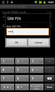 Key in a new four-digit PIN and press OK.