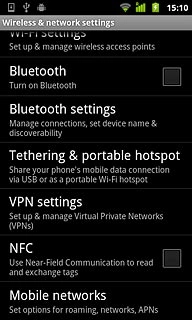 Press Mobile networks.