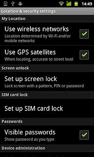 Press Set up SIM card lock.