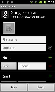 Press First name and key in the required first name.