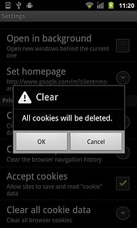 Press OK to confirm.