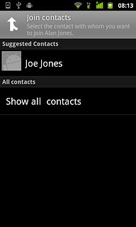 If no contacts are suggested:Press Show all contacts.