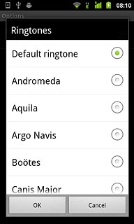 Press the required ring tone to listen to it.