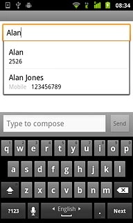 Press the required contact.