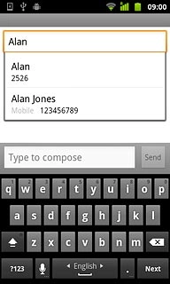Press the required contact.