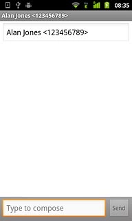 Press Type to compose.Write the text for your picture message.