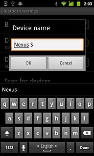 Key in the required name and press OK.