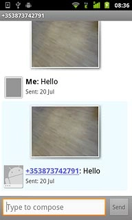 Press Type to compose.Write the required text.