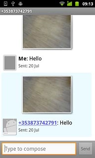 Press and hold the required picture message until a pop-up menu is displayed.