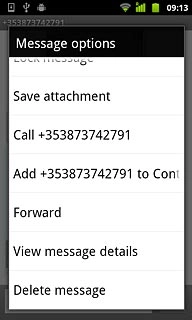 Press Delete message.