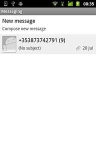 Press the required sender.