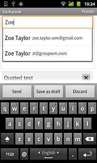 Press the required contact.