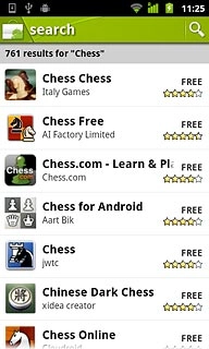 Press the required application.