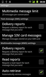 When the box next to the menu item is ticked (V), the function is turned on.