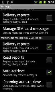 Press Roaming auto-retrieve to turn on the function.
