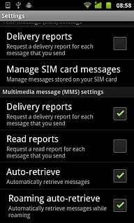 When the box next to the menu item is ticked (V), the function is turned on.