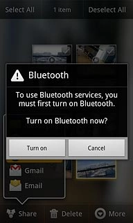 If required, press Turn on to turn on Bluetooth.
