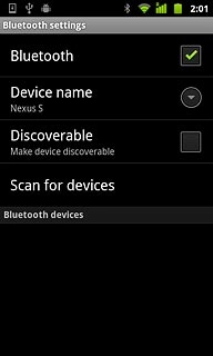 When the box next to the menu item is ticked (V), Bluetooth is turned on.