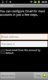 Press Email address and key in your email address.