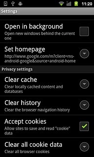 Press Clear all cookie data.