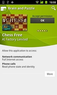 Press OK.Follow the instructions on the display to download and install the application.