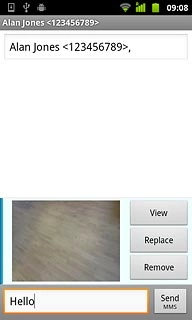 Press Send when you've finished your picture message.