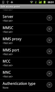 Press Authentication type.