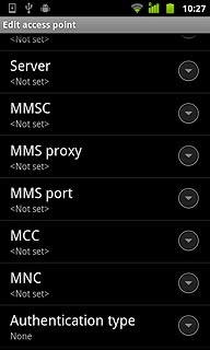 Press Authentication type.