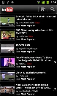 Press the required video clip.