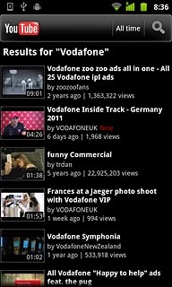 Press the required video clip.