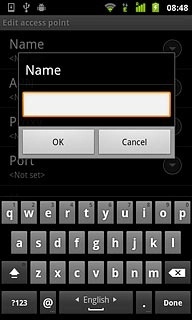 Key in Vodafone MMS and press OK.