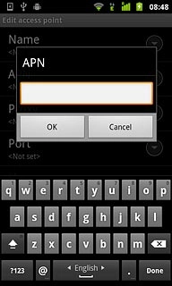Key in live.vodafone.com and press OK.