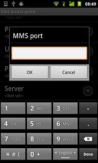 Key in 8080 and press OK.
