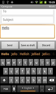 Move your finger over the suggested words for more results.